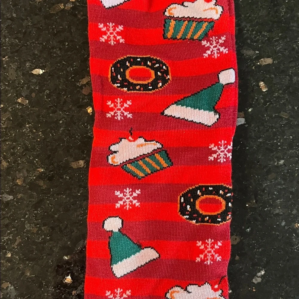 🇺🇸Festive Holiday Socks Set - candy cane & Santa hats & treats